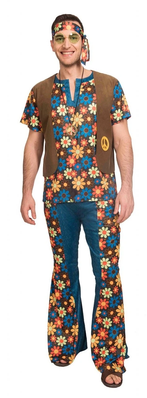 AMSCAN 70s Hippie Boy Herenkostuum 3 AMSCAN 70s Hippie Boy Herenkostuum