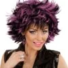 WIDMANN Jaren 80 Pruik In Paars-zwart -Halloween Bevordering Winkel 80er jahre peruecke in lila schwarz 1 1280x1280