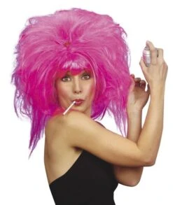 WIDMANN 80s Pruik Pretty Pink