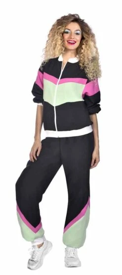 AMSCAN 80s Retro Trainingspak Heren -Halloween Bevordering Winkel 80er jahre retro trainingsanzug schwarz unisex 5 1280x1280