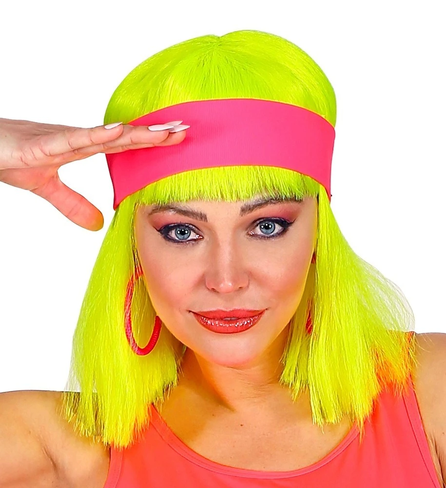 WIDMANN 80s Neon Hoofdband Kathy Roze 3 WIDMANN 80s Neon Hoofdband Kathy Roze