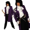 Prince, Paarse Jas Met Zwarte Broek -Halloween Bevordering Winkel CELEB505MK