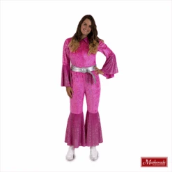 Glittercatsuit Met Wijde Pijpen