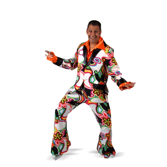 Disco Kostuum Met Gekleurde Print 3 Disco Kostuum Met Gekleurde Print