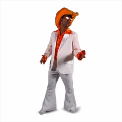 Wit Discokostuum Met Wijde Pijpen