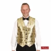 Goud Glittergilet Bij Smokingbroek, Smokingoverhemd En Glitterstrikje -Halloween Bevordering Winkel DISC542CX