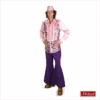Roze Glitterblouse Met Paarse Broek Met Wijde Pijpen -Halloween Bevordering Winkel DISC563FP