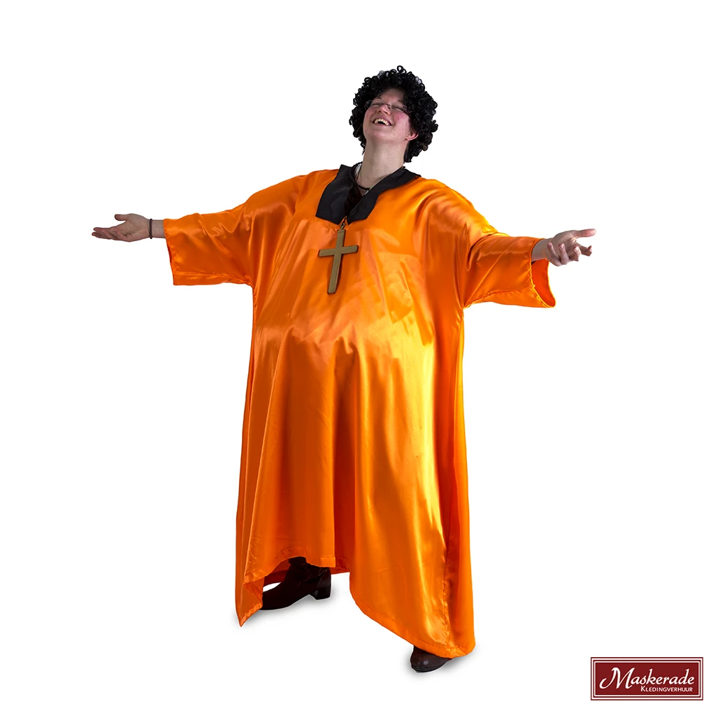 Nonnengewaad Glimmend Met Zwarte Kraag 3 Nonnengewaad Glimmend Met Zwarte Kraag