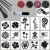Bloemen Glittertattoo Set -Halloween Bevordering Winkel bloemen glittertattoo set