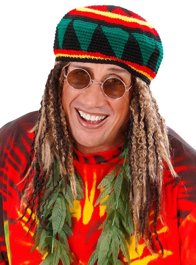 WIDMANN Blondbruine Rastafari Pruik Deluxe 4 WIDMANN Blondbruine Rastafari Pruik Deluxe - Afbeelding 2