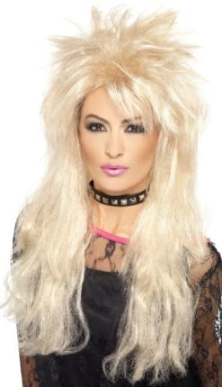 Smiffys Blonde Vokuhila Jaren 80 Pruik