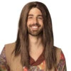 Boland Bruine Hippie Lang Haar Pruik Fred -Halloween Bevordering Winkel braune hippie langhaarperuecke fred 1 1280x1280