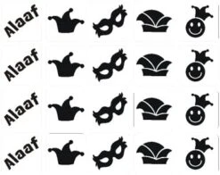 Carnaval Glittertattoo Sjablonenset