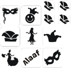 Carnaval Glittertattoo Sjablonenset