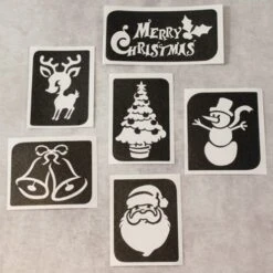 Christmas 1 Glittertattoo Sjablonenset