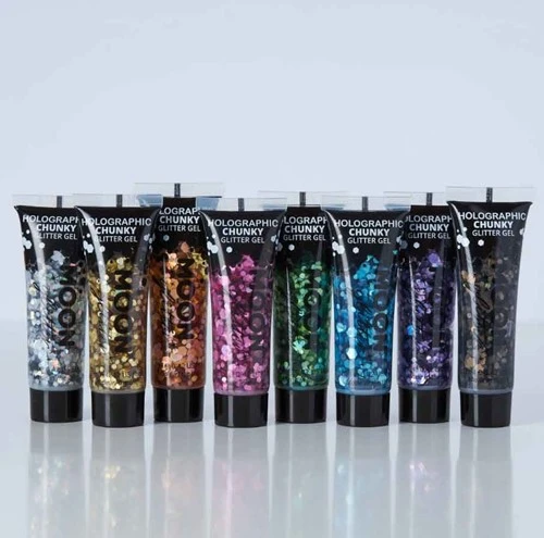 Chunky Glitter Gel Holographic Goud 4 Chunky Glitter Gel Holographic Goud - Afbeelding 2