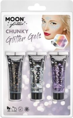 Chunky Glitter Gels Zilver Goud Rose Goud