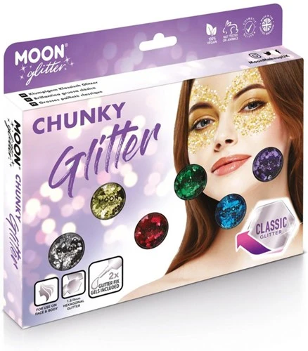 Chunky Glitter Set Classic Met Losse Gel 3 Chunky Glitter Set Classic Met Losse Gel