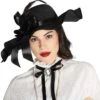 Edele 20s Dameshoed Met Rand Zwart -Halloween Bevordering Winkel edler 20er jahre damenhut mit krempe schwarz 1 1280x1280