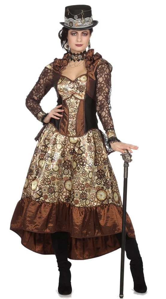 Edel Steampunk Vrouwenkostuum Amalia 3 Edel Steampunk Vrouwenkostuum Amalia