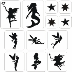 Fantasie Glittertattoo Sjablonenset
