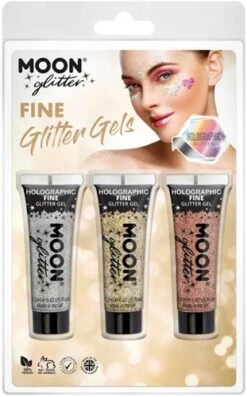 Fine Glitter Gels Zilver Goud Rose Goud