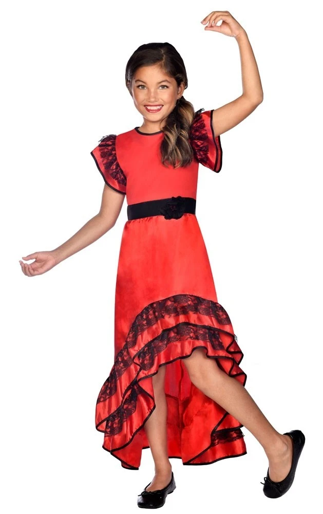 AMSCAN Flamencodanseres Ana Kinderkostuum 5 AMSCAN Flamencodanseres Ana Kinderkostuum - Afbeelding 3