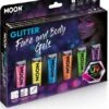 Glitter Face En Body Gels Neon UV Voordeelset 1 Glitter Face En Body Gels Neon UV Voordeelset -Halloween Bevordering Winkel glitter face en body gels neon uv voordeelset