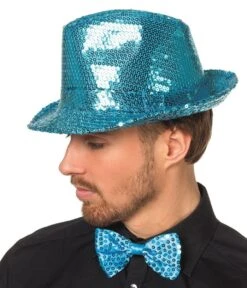 Glinsterende Pailletten Vlieg Blauw