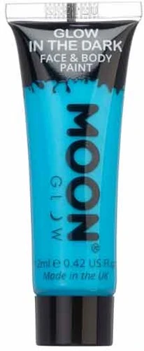 Glow In The Dark Face En Body Paint Blauw 3 Glow In The Dark Face En Body Paint Blauw