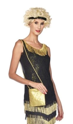 AMSCAN Gouden Pailletten Tas Caroline