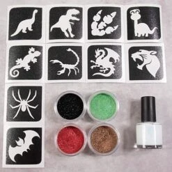 Grimas Glittertattoo Set Dino