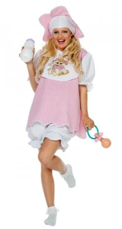 Groot Roze Baby Kostuum