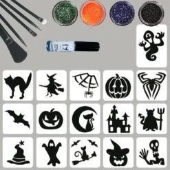 Halloween Glittertattoo Set