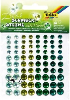 FOLIA Holografische Sier Stenen Sparkling Green