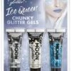 Ice Queen Chunky Glitter Gels Zilver Wit Blauw -Halloween Bevordering Winkel ice queen chunky glitter gels zilver wit blauw