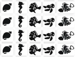 In De Zee Glittertattoo Sjablonenset