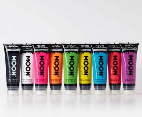 Intense Neon Face And Body Paint Rood 75ml 4 Intense Neon Face And Body Paint Rood 75ml - Afbeelding 2