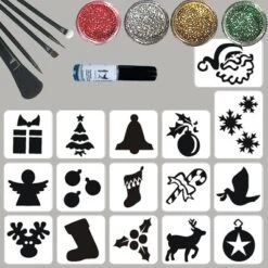 Kerst Glittertattoo Set