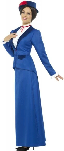 Smiffys Nanny Dames Kostuum Blauw -Halloween Bevordering Winkel nanny kindermaedchen damenkostuem blau 2 1280x1280