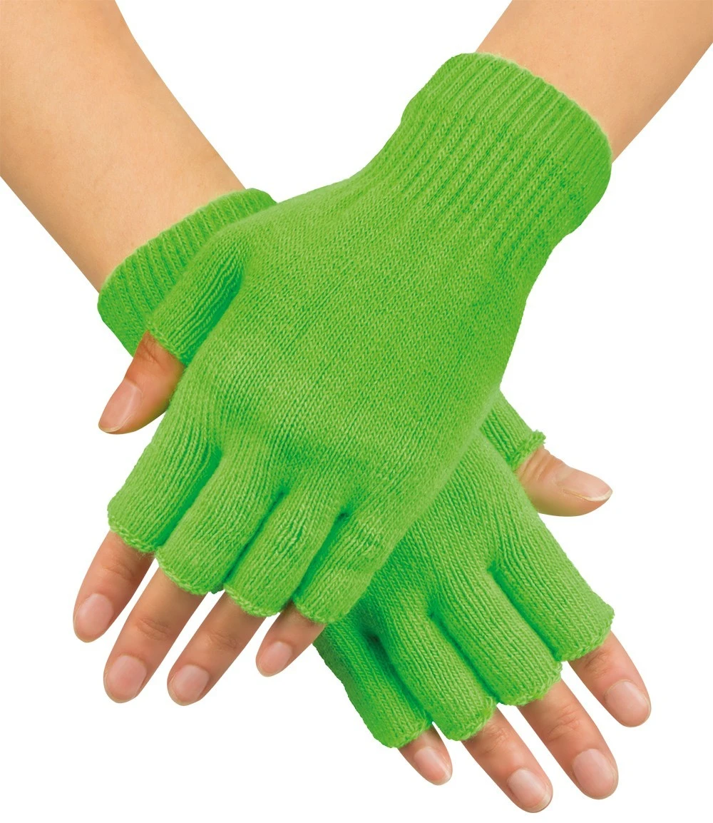 Boland Neon Groene Handschoenen Vingerloos 3 Boland Neon Groene Handschoenen Vingerloos