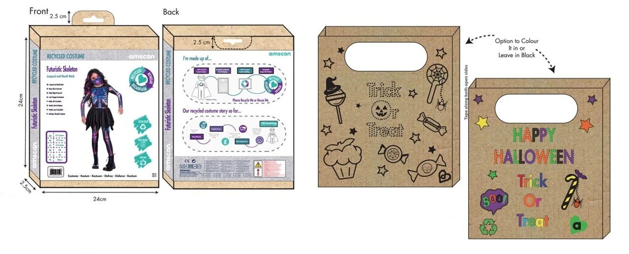 AMSCAN Neon Skelet Kinderkostuum Recyclebaar 4 AMSCAN Neon Skelet Kinderkostuum Recyclebaar - Afbeelding 2