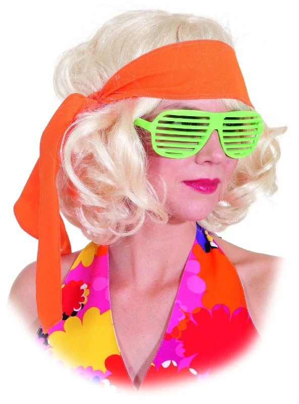 Oranje Neon Hippie Hoofdband 3 Oranje Neon Hippie Hoofdband