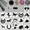 Paarden Glittertattoo Set 1 Paarden Glittertattoo Set -Halloween Bevordering Winkel paarden glittertattoo set