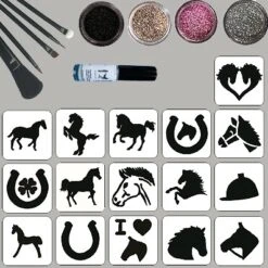 Paarden Glittertattoo Set