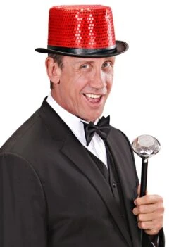 WIDMANN Paillettencilinder Rood -Halloween Bevordering Winkel pailletten zylinder rot 3 1280x1280