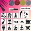 Piraten Glittertattoo Set 2 Piraten Glittertattoo Set -Halloween Bevordering Winkel piraten glittertattoo set