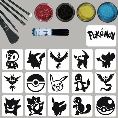 Pokemon Glittertattoo Set 3 Pokemon Glittertattoo Set