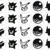 Pokemon Glittertattoo Sjablonenset -Halloween Bevordering Winkel pokemon glittertattoo sjablonenset