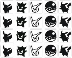 Pokemon Glittertattoo Sjablonenset